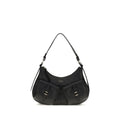 Coccinelle Schwarze Bos Taurus Kalbsleder Schultertasche