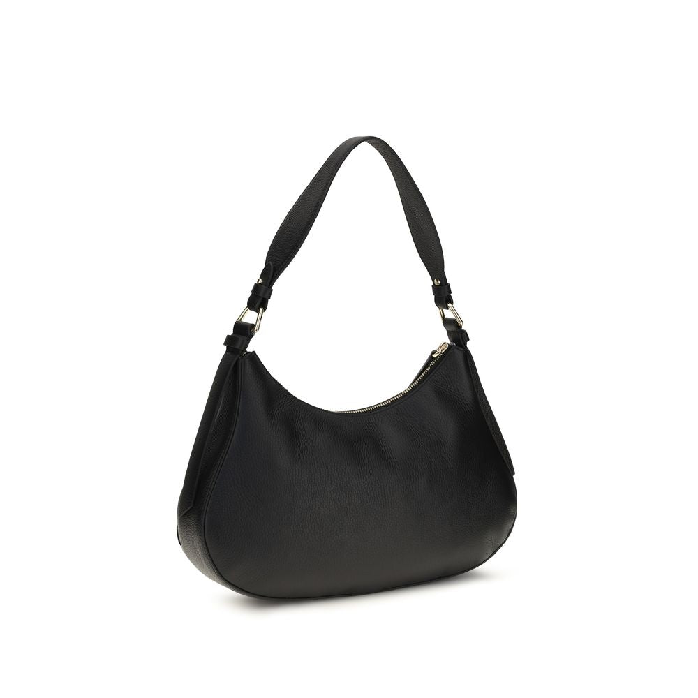 Coccinelle Schwarze Bos Taurus Kalbsleder Schultertasche