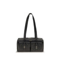 Coccinelle Schwarze Bos Taurus Kalbsleder Schultertasche
