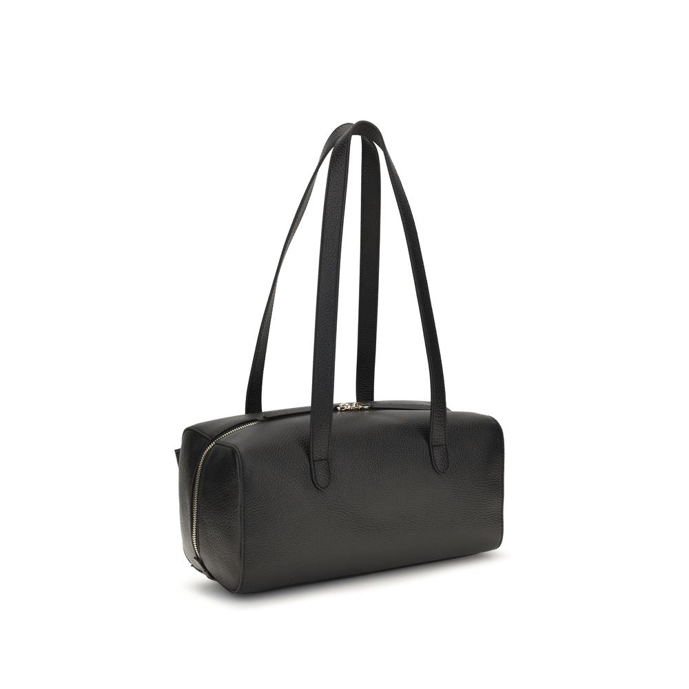 Coccinelle Schwarze Bos Taurus Kalbsleder Schultertasche