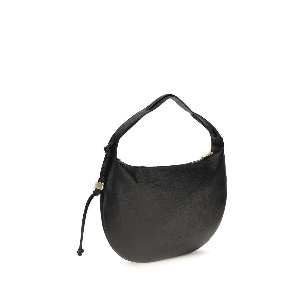Coccinelle Schwarze Bos Taurus Kalbsleder Schultertasche