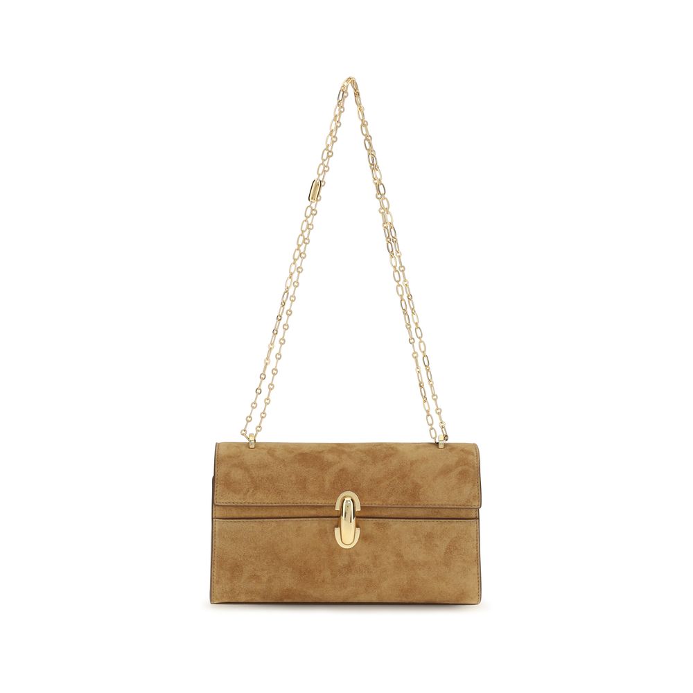 Savette Beige Kalbsleder Bos Taurus Schultertasche