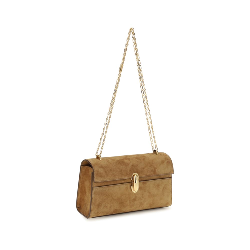 Savette Beige Kalbsleder Bos Taurus Schultertasche