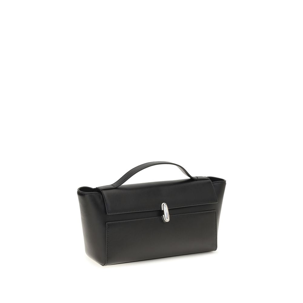 Savette Schwarze Bos Taurus Kalbsleder Schultertasche