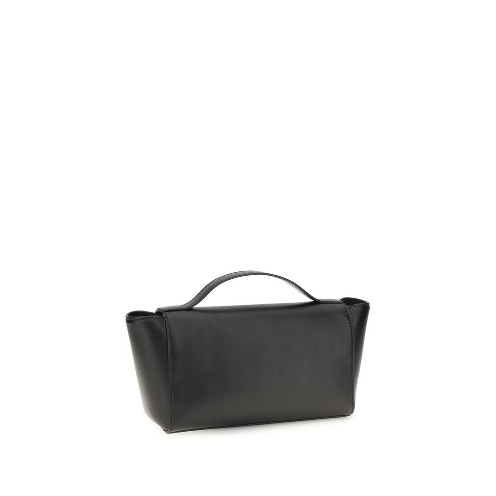 Savette Schwarze Bos Taurus Kalbsleder Schultertasche