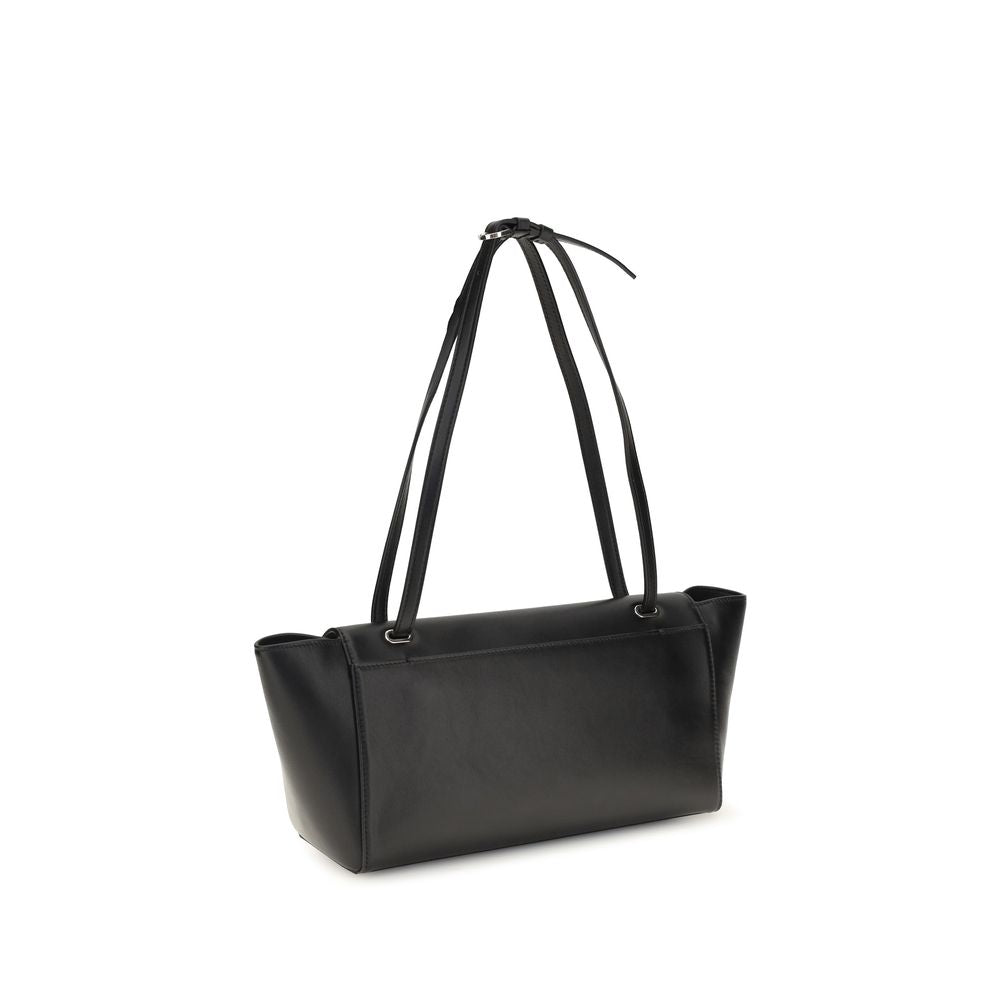 Savette Schwarze Bos Taurus Kalbsleder Schultertasche