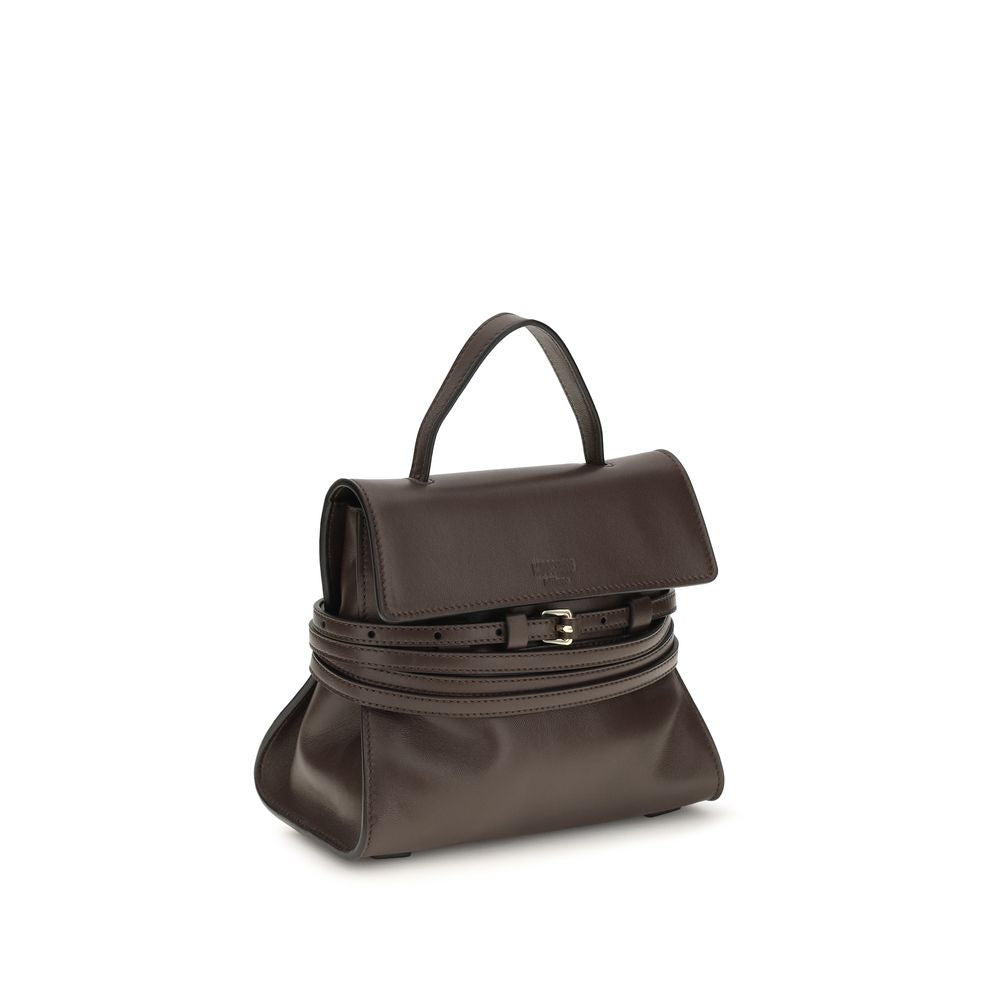 Moschino Braune Ziegenleder-Schultertasche