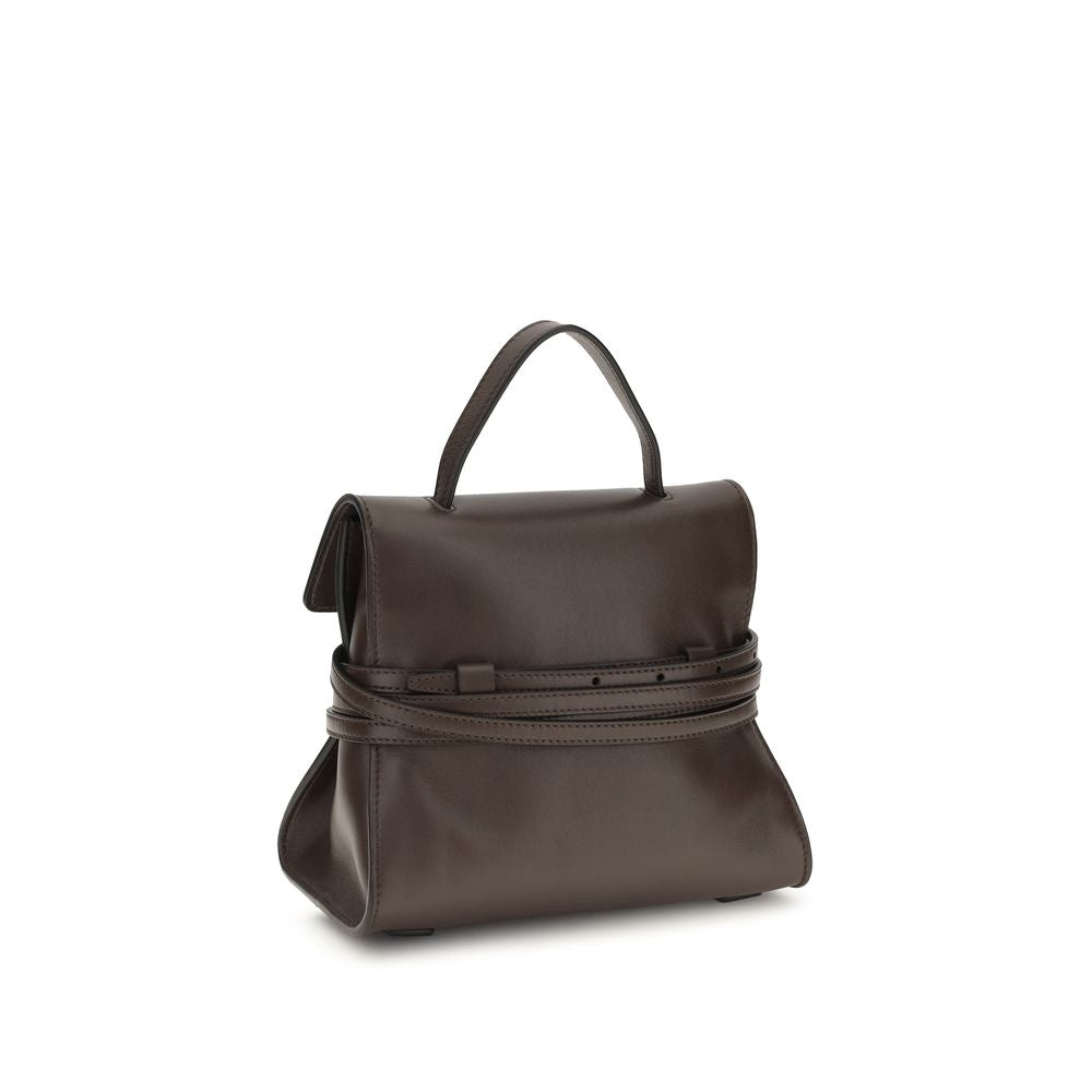 Moschino Braune Ziegenleder-Schultertasche