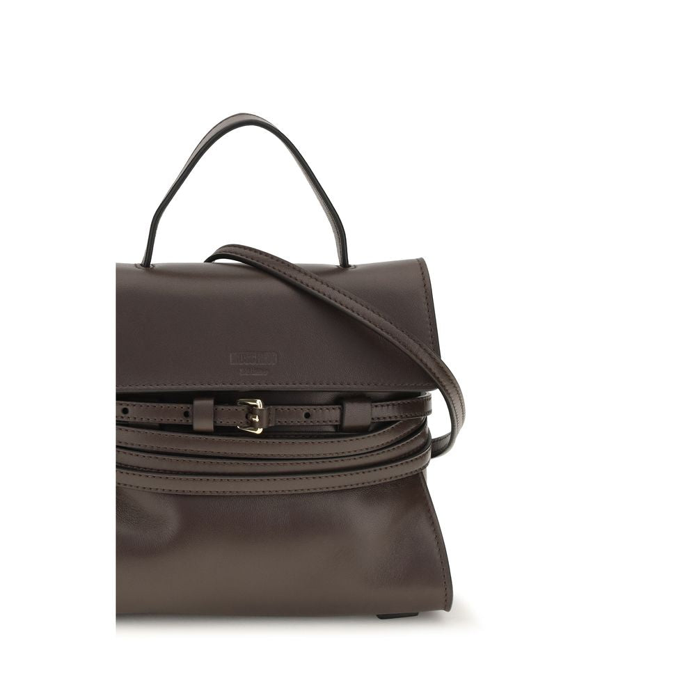 Moschino Braune Ziegenleder-Schultertasche