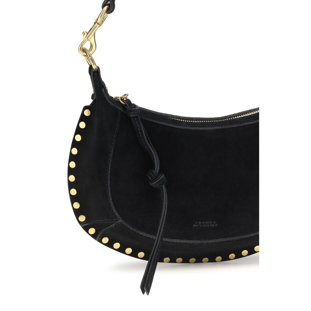 Isabel Marant Schwarze Bos Taurus Kalbsleder Schultertasche