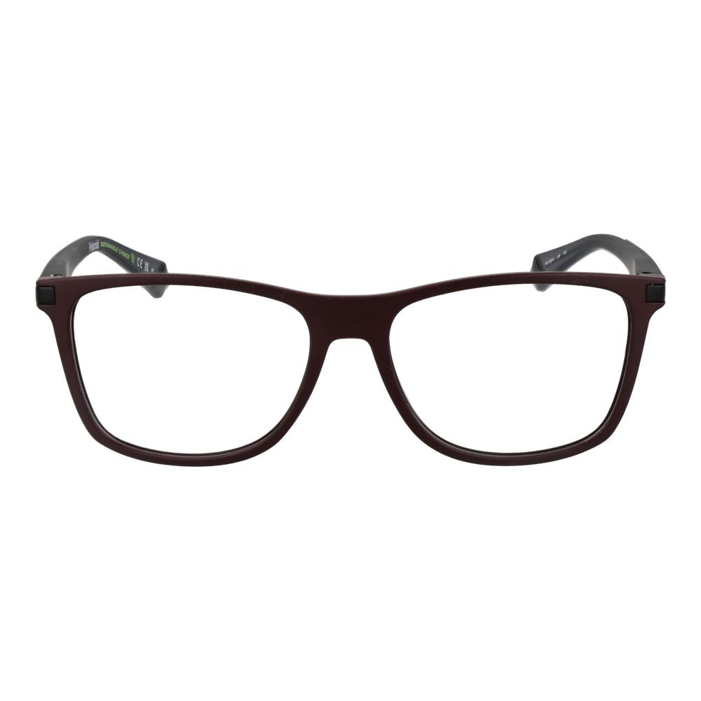 Polaroid Brille aus Burgunderfarbenem Polyester