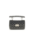 Valentino Garavani Schwarze Lammleder Schultertasche Ovis Aries Aries