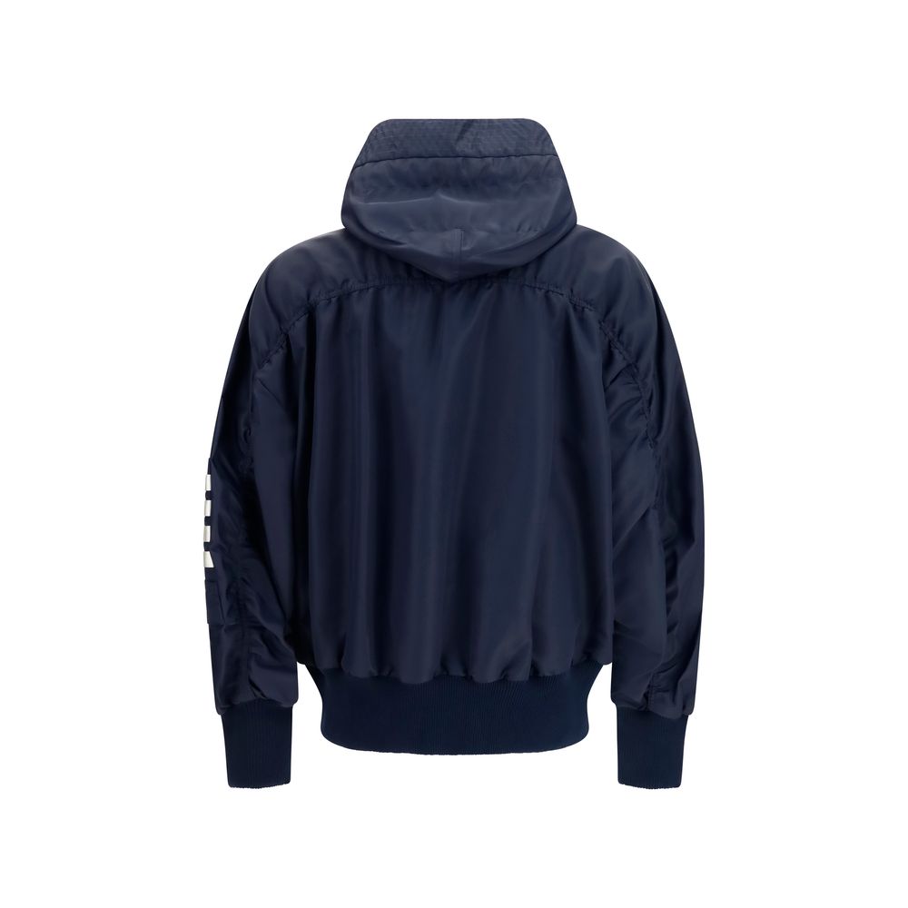 Thom Browne Schwarze Baumwoll-Shell-Jacke