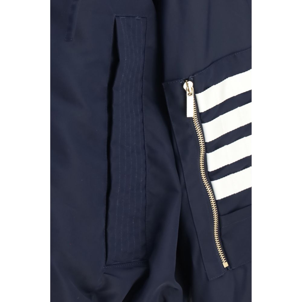 Thom Browne Schwarze Baumwoll-Shell-Jacke