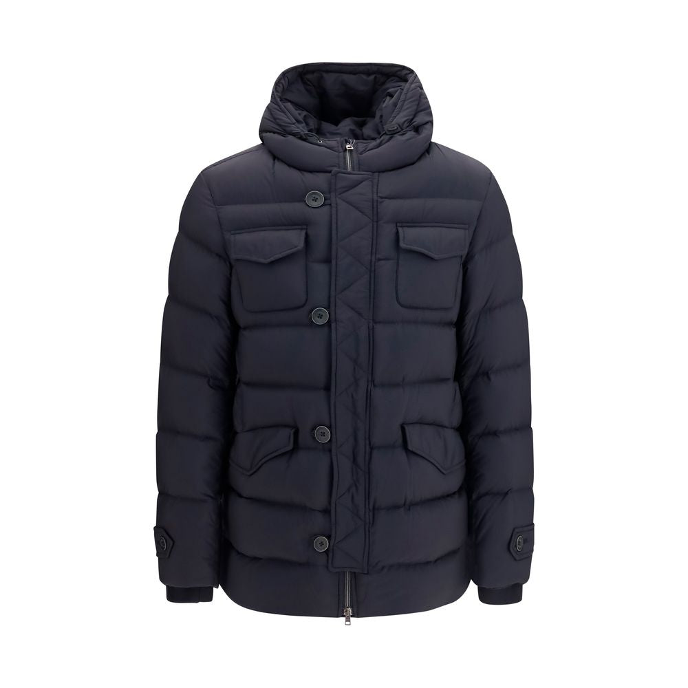 Herno Schwarze Polyester-Jacke in voller Länge