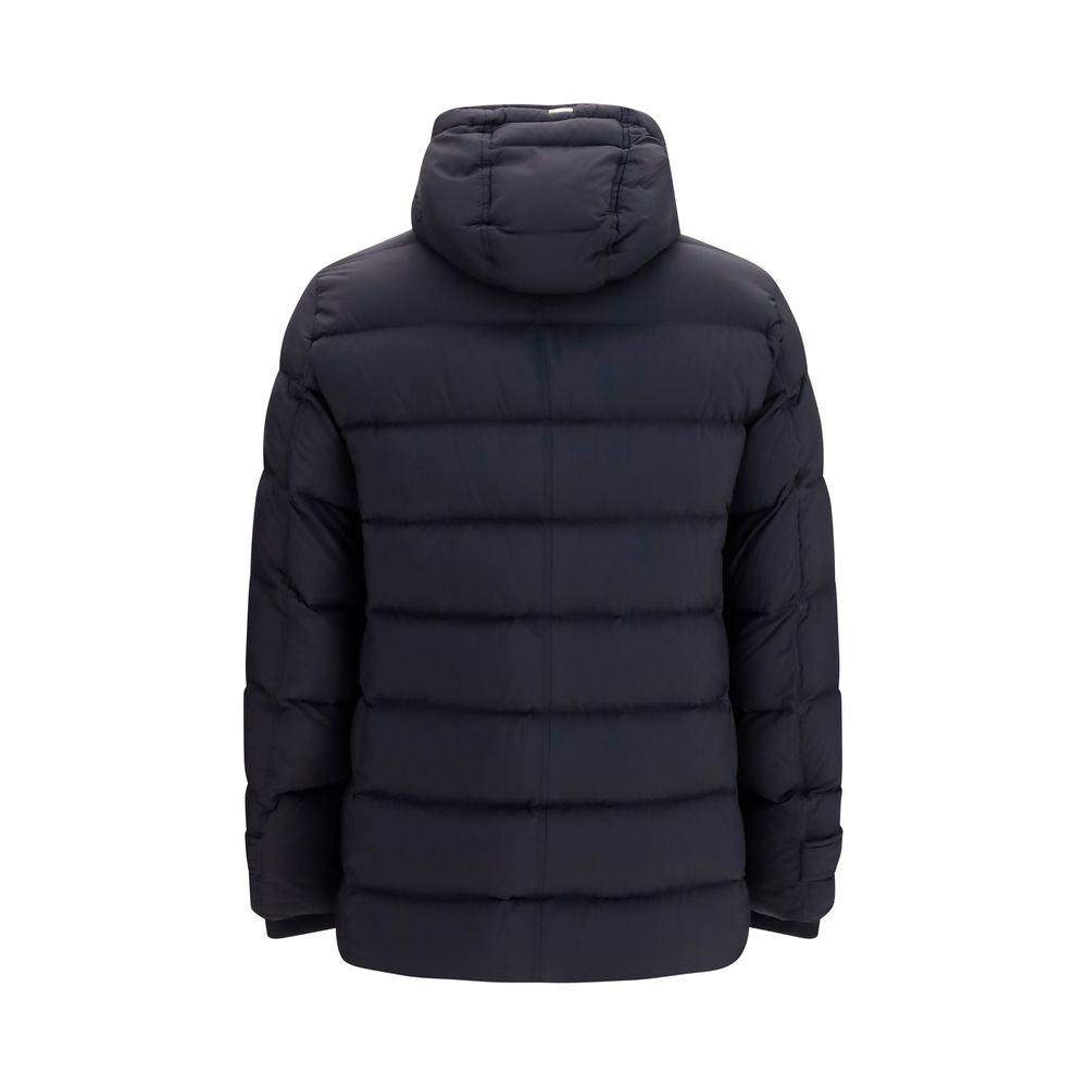 Herno Schwarze Polyester-Jacke in voller Länge