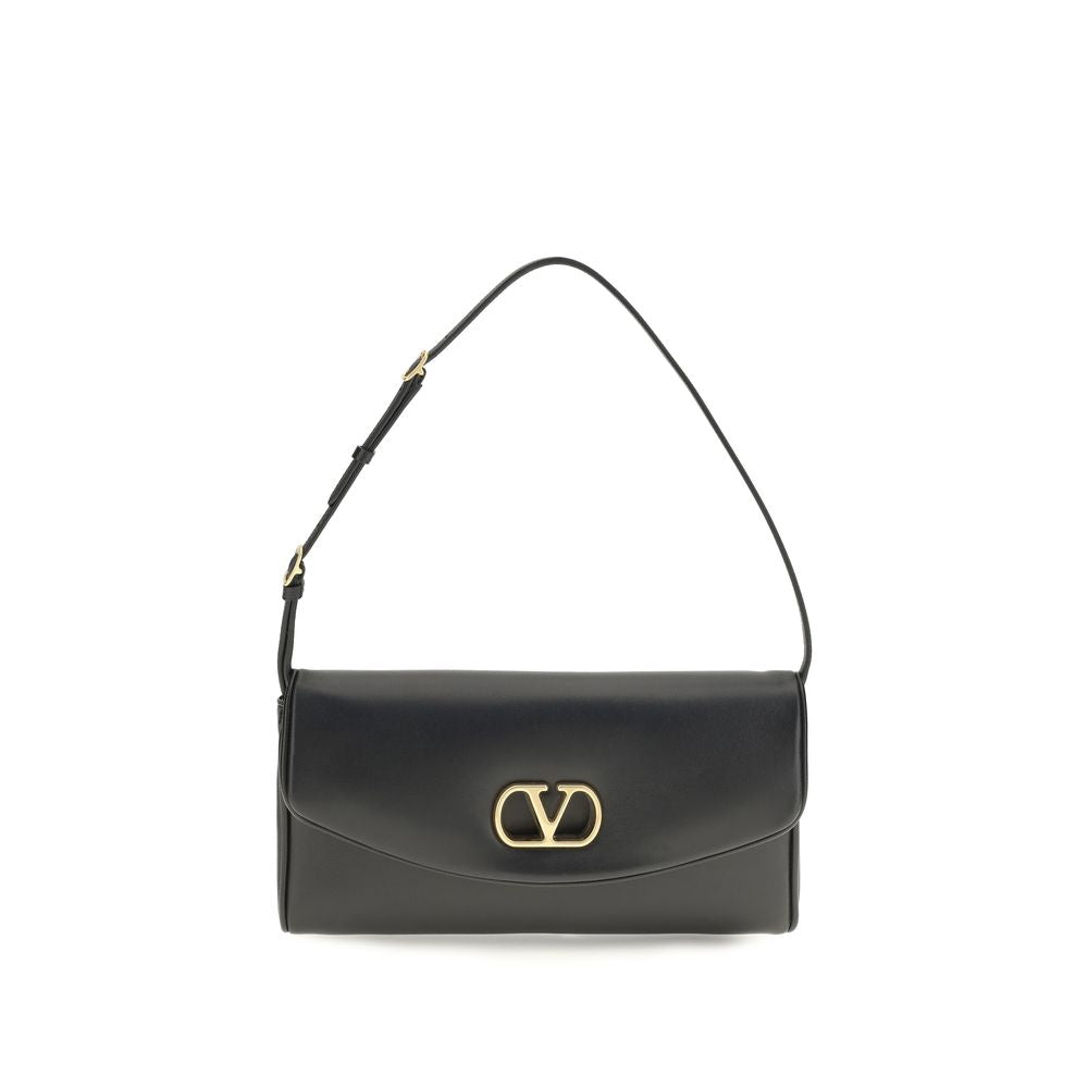 Valentino Garavani Braune Kalbsleder Bos Taurus Schultertasche