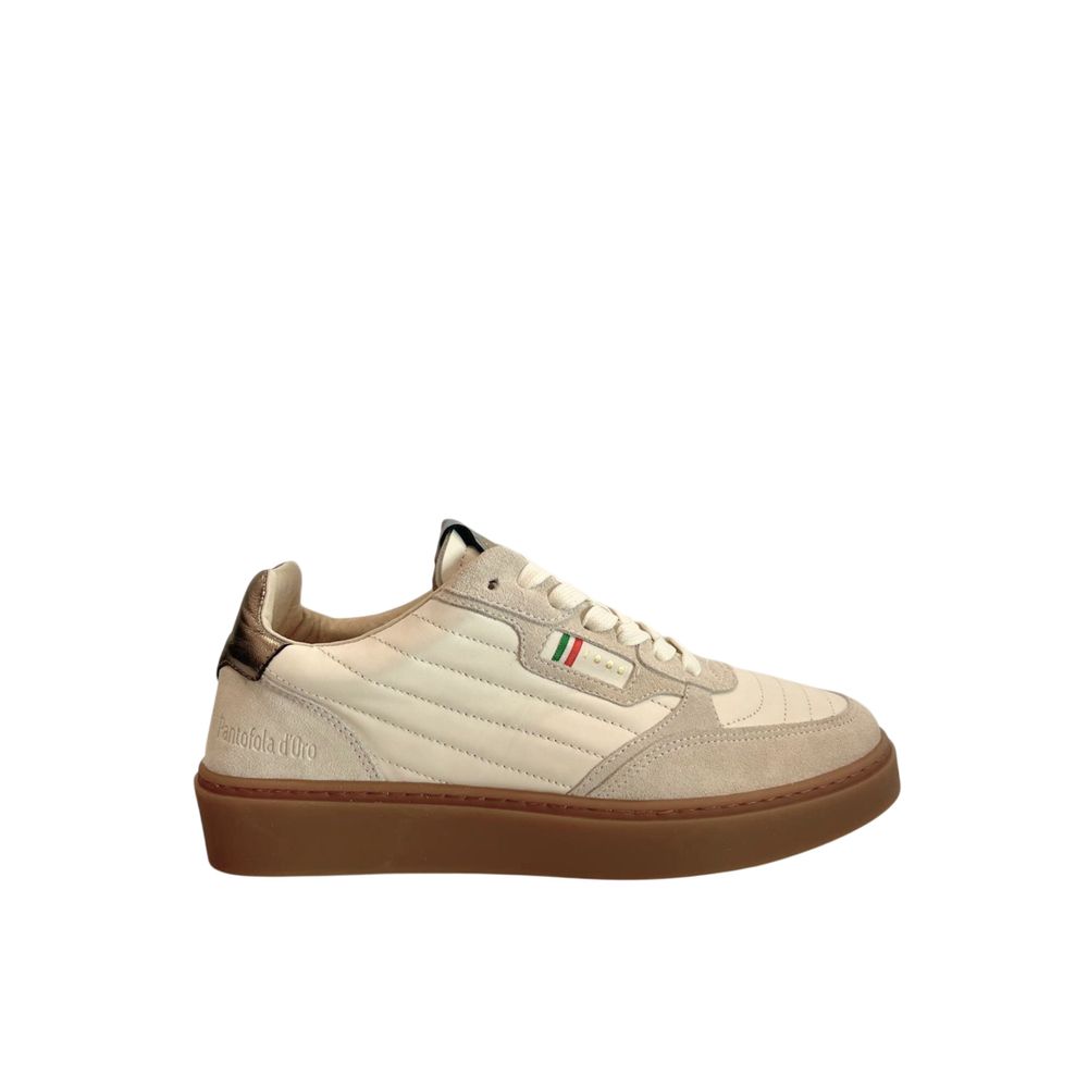 Pantofola D'Oro Beige Suede Mens Sneaker