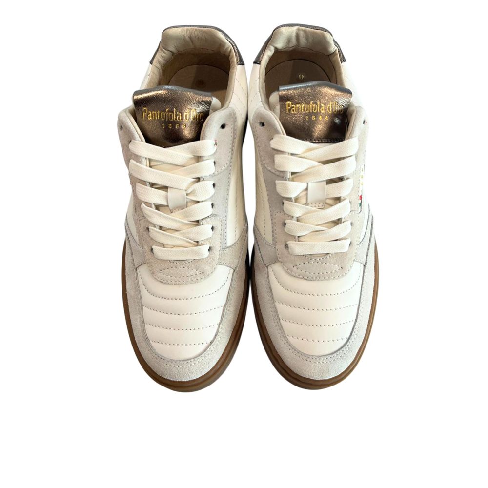 Pantofola D'Oro Beige Suede Mens Sneaker