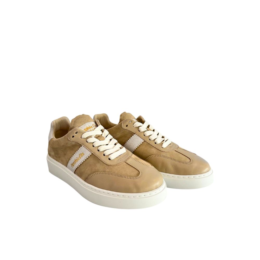 Pantofola D'Oro Beige Leder Herren Sneaker
