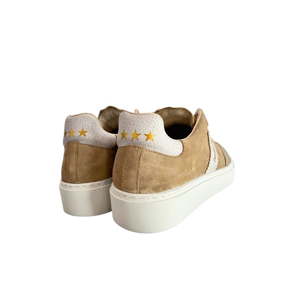 Pantofola D'Oro Beige Leder Herren Sneaker