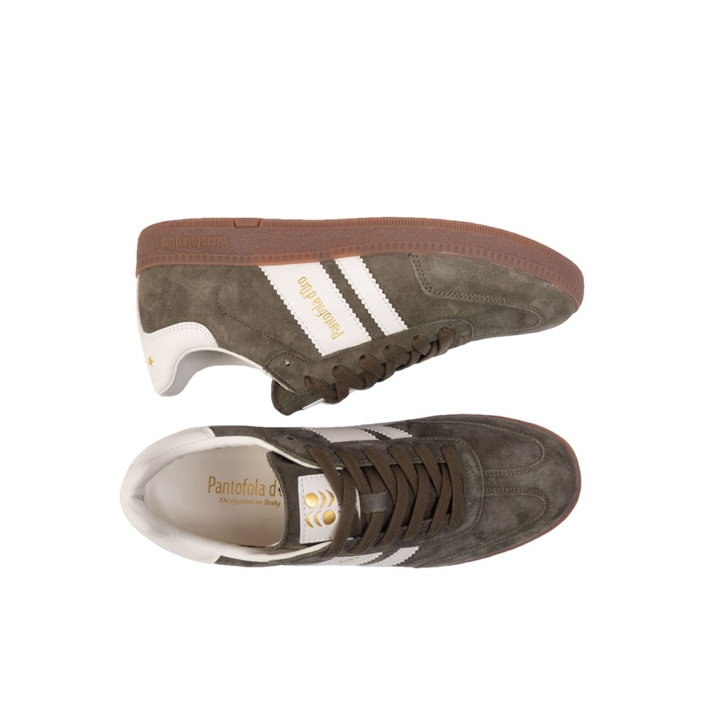 Pantofola D'Oro Grüner Wildleder-Sneaker für Herren