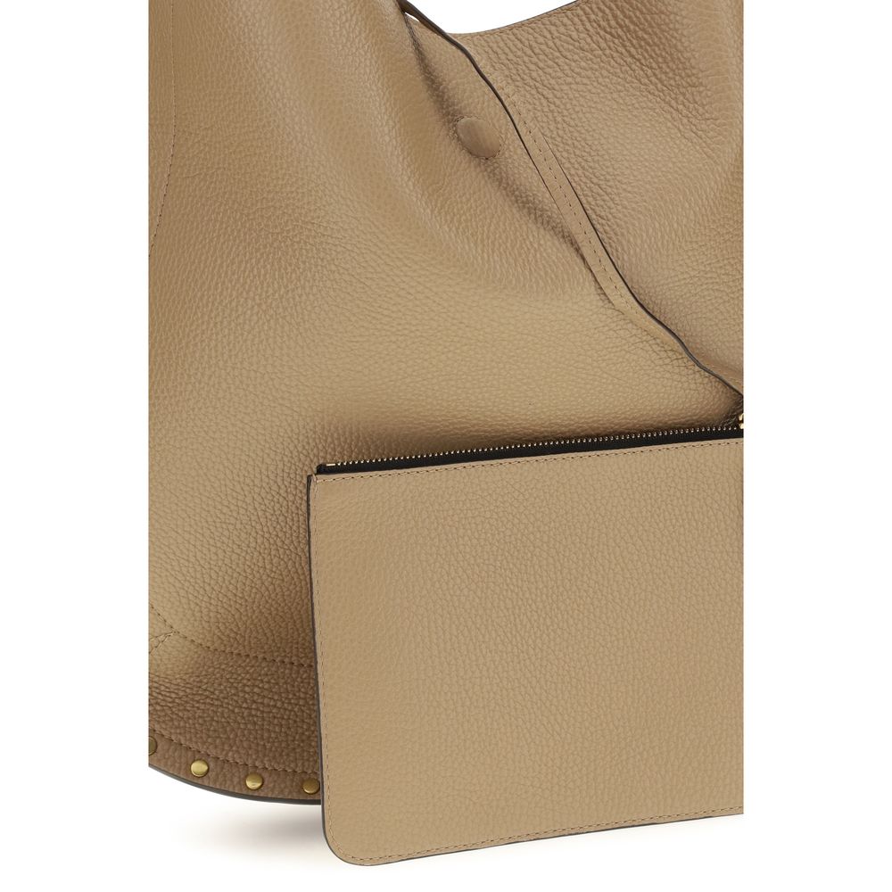 Isabel Marant Beige Kalbsleder Bos Taurus Schultertasche