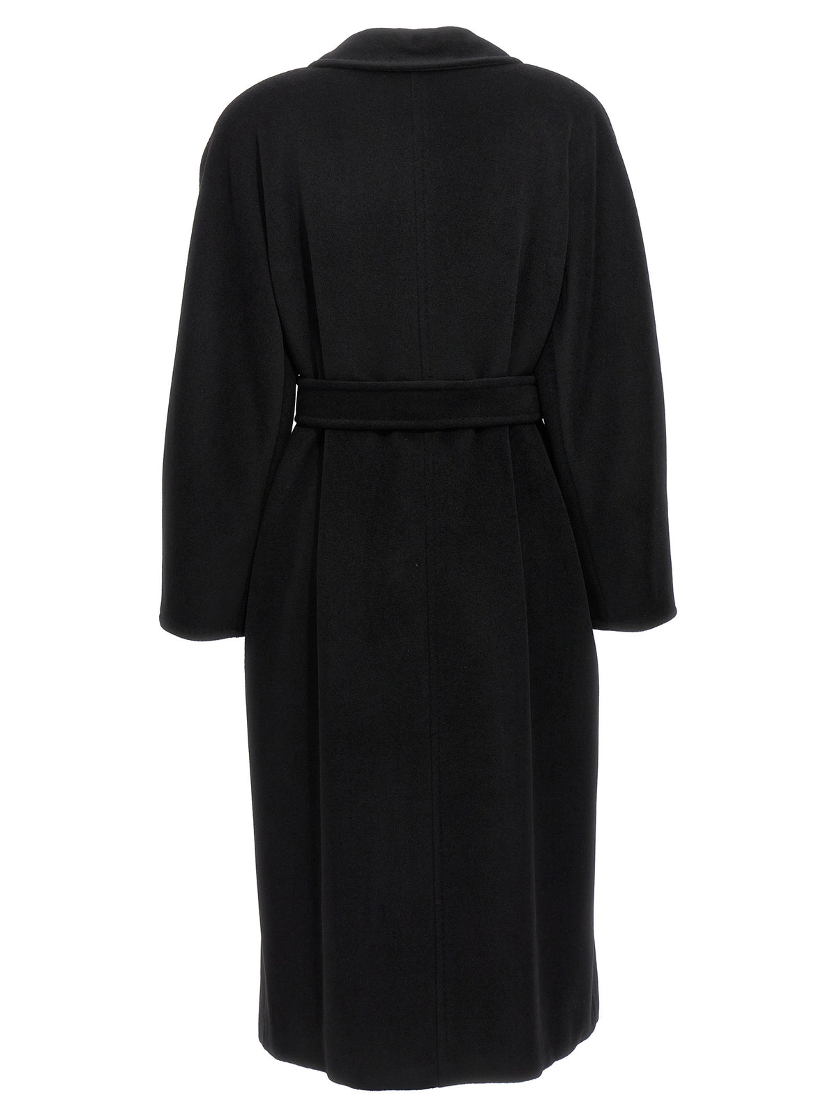 Max Mara Schwarzer Wollmantel aus reiner Schurwolle