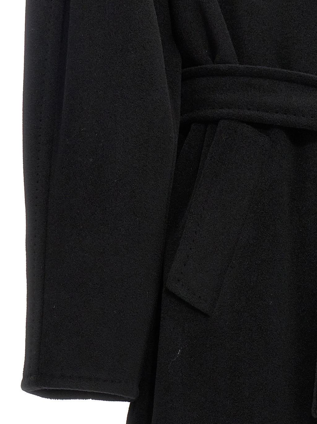 Max Mara Schwarzer Wollmantel aus reiner Schurwolle