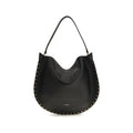 Isabel Marant Schwarze Bos Taurus Kalbsleder Schultertasche