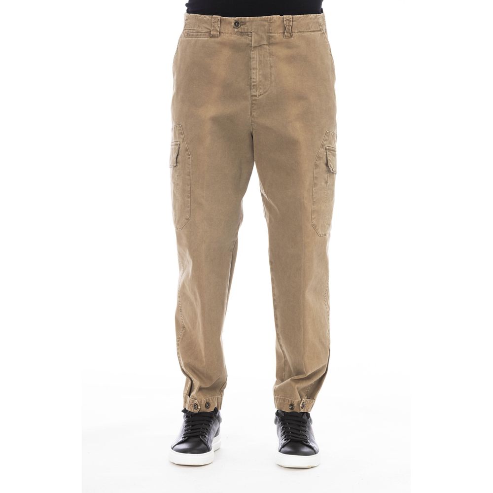Peserico Braune Baumwollhose für Herren