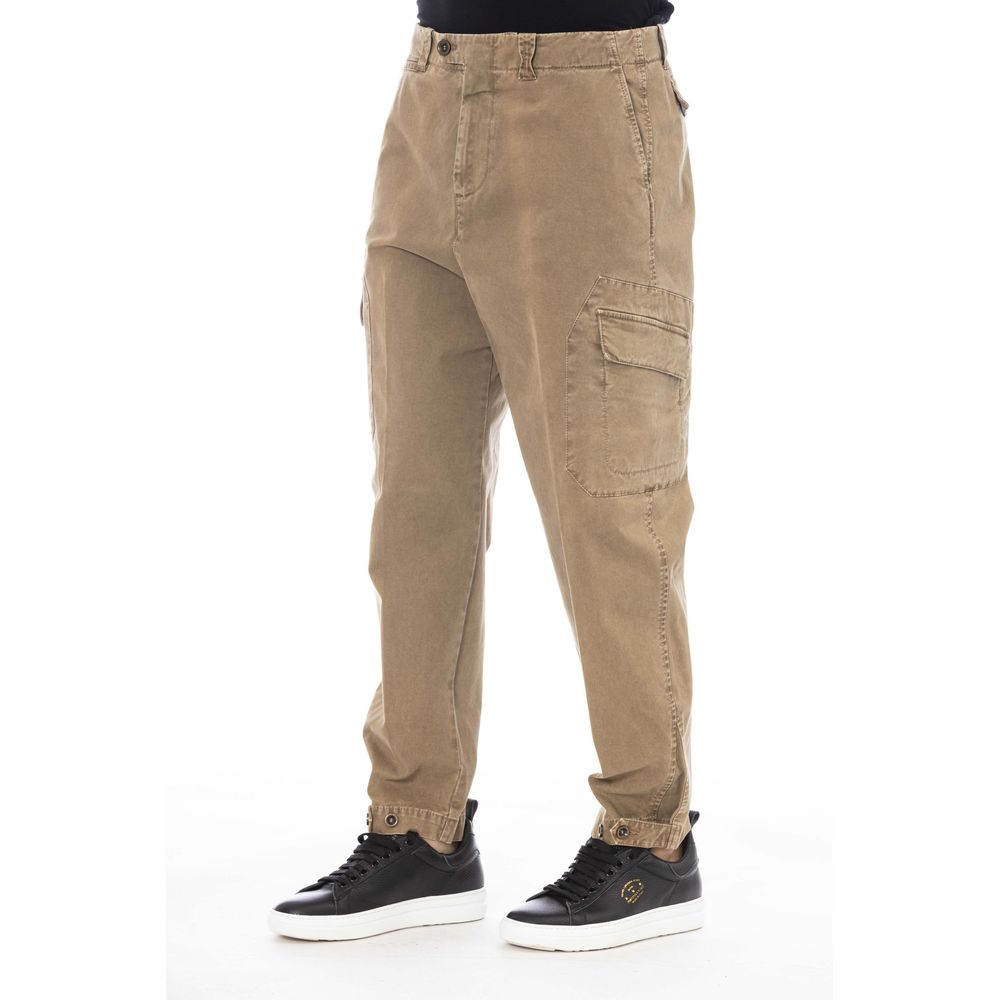 Peserico Braune Baumwollhose für Herren
