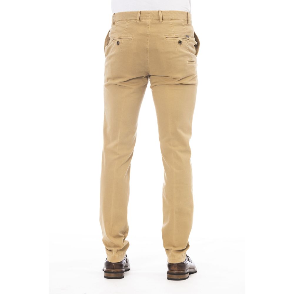 Peserico Beigefarbene Baumwollhose für Herren