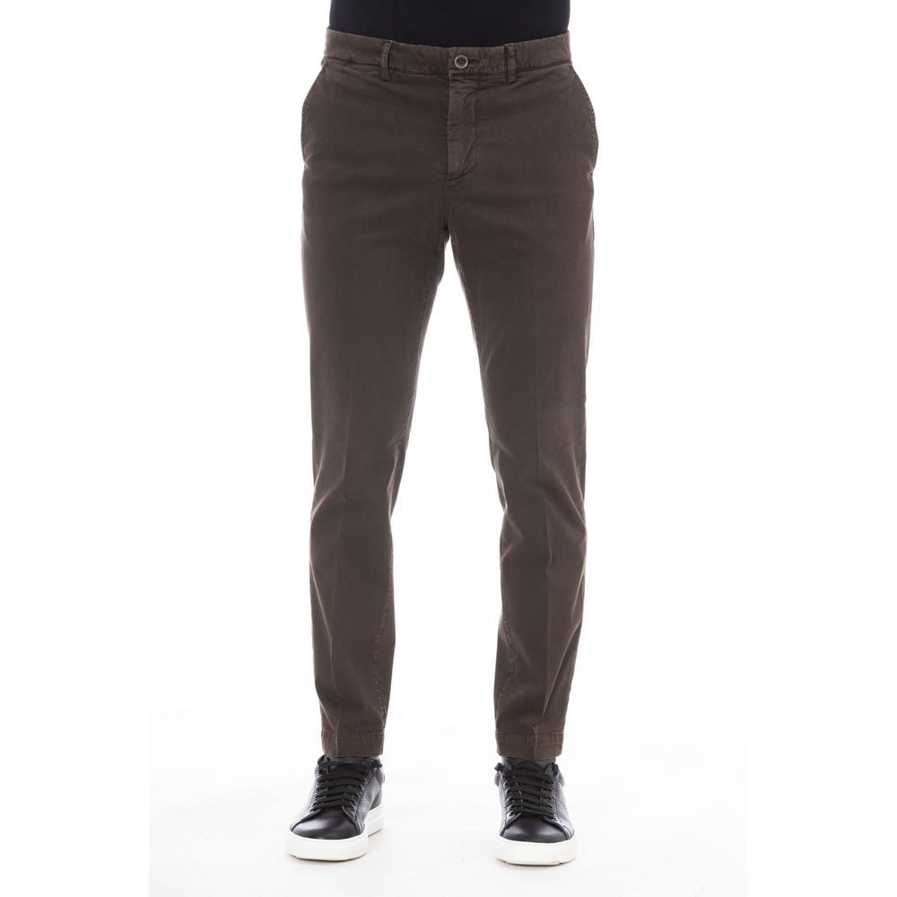 Peserico Braune Baumwollhose für Herren