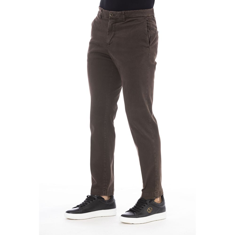 Peserico Braune Baumwollhose für Herren