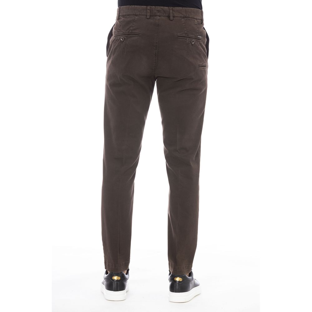 Peserico Braune Baumwollhose für Herren