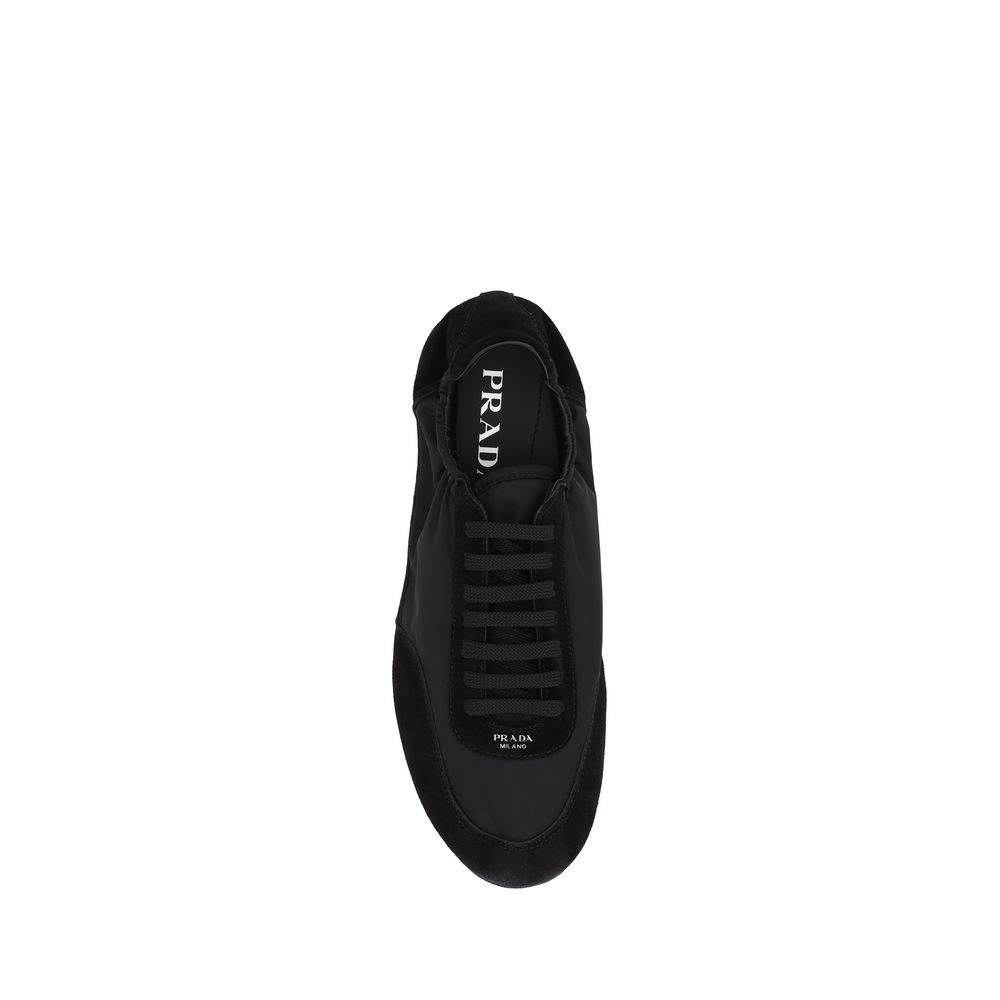 Prada Schwarze Sneaker aus recyceltem Polyamid