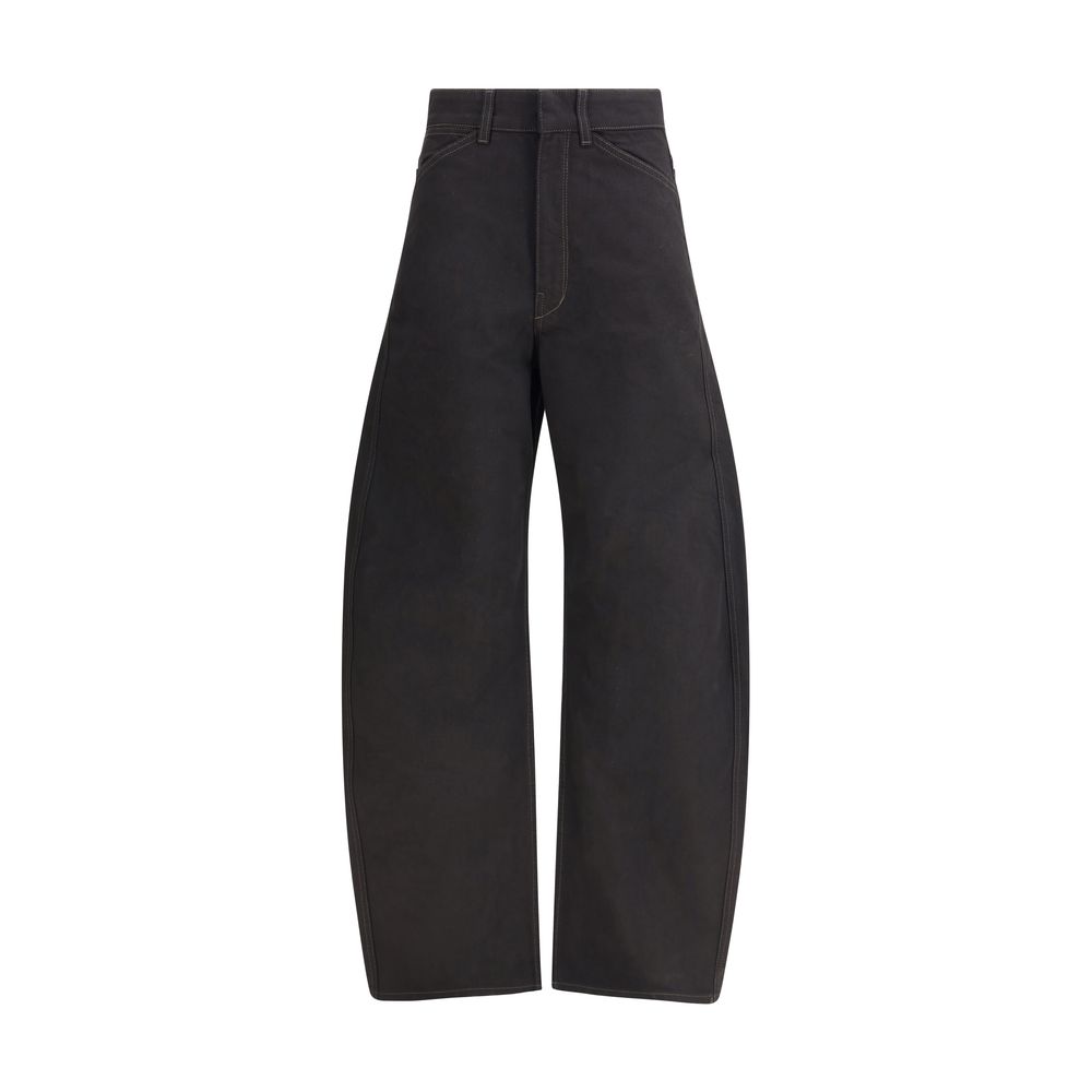Lemaire Schwarze Baumwoll-Freizeithose