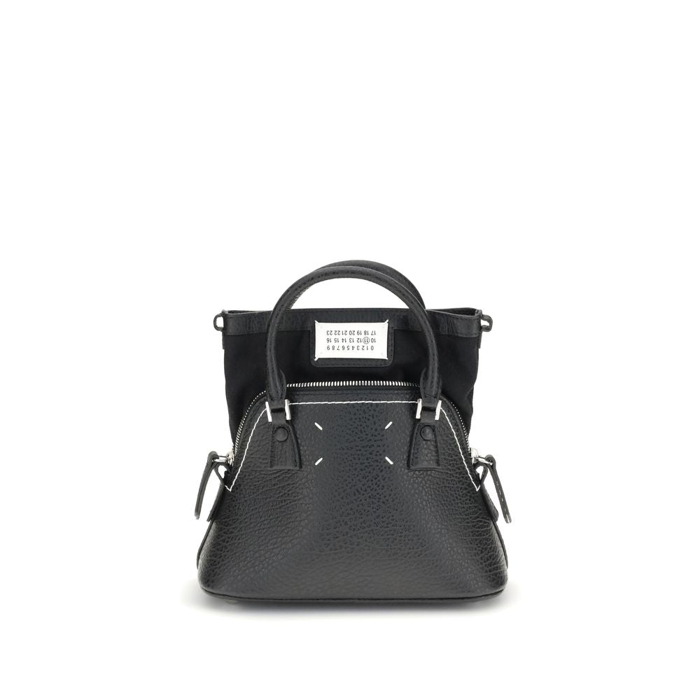 Maison Margiela Schwarze Bos Taurus Kalbsleder Schultertasche