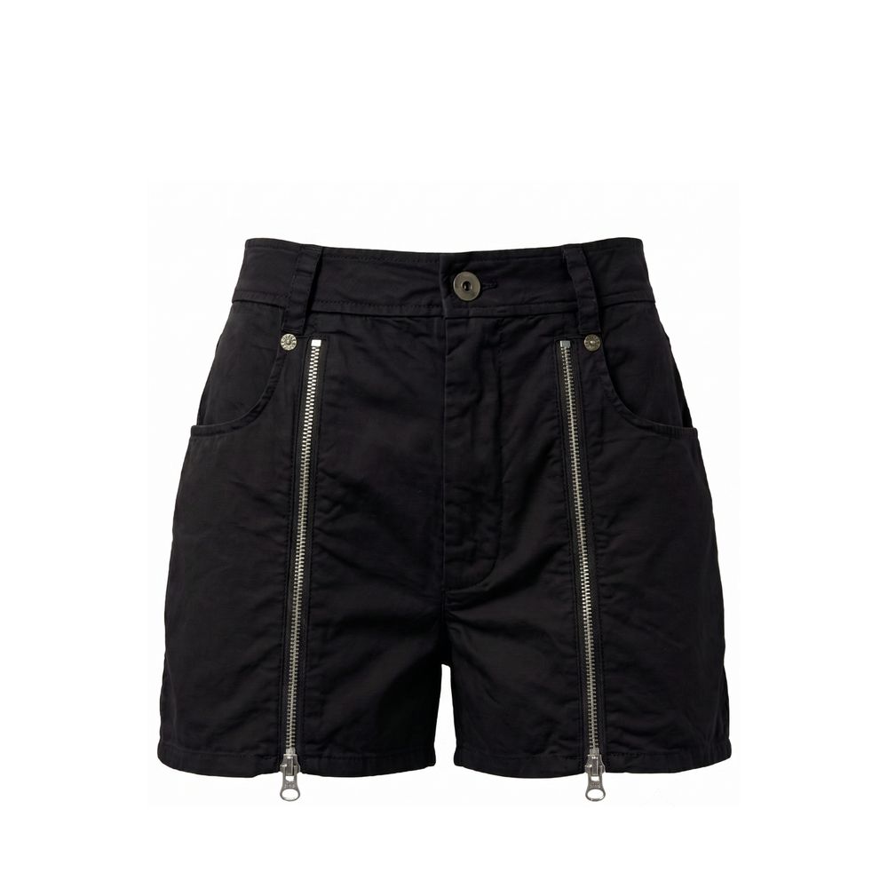 Mr&Mrs Italy Schwarze Baumwoll-Shorts für Damen