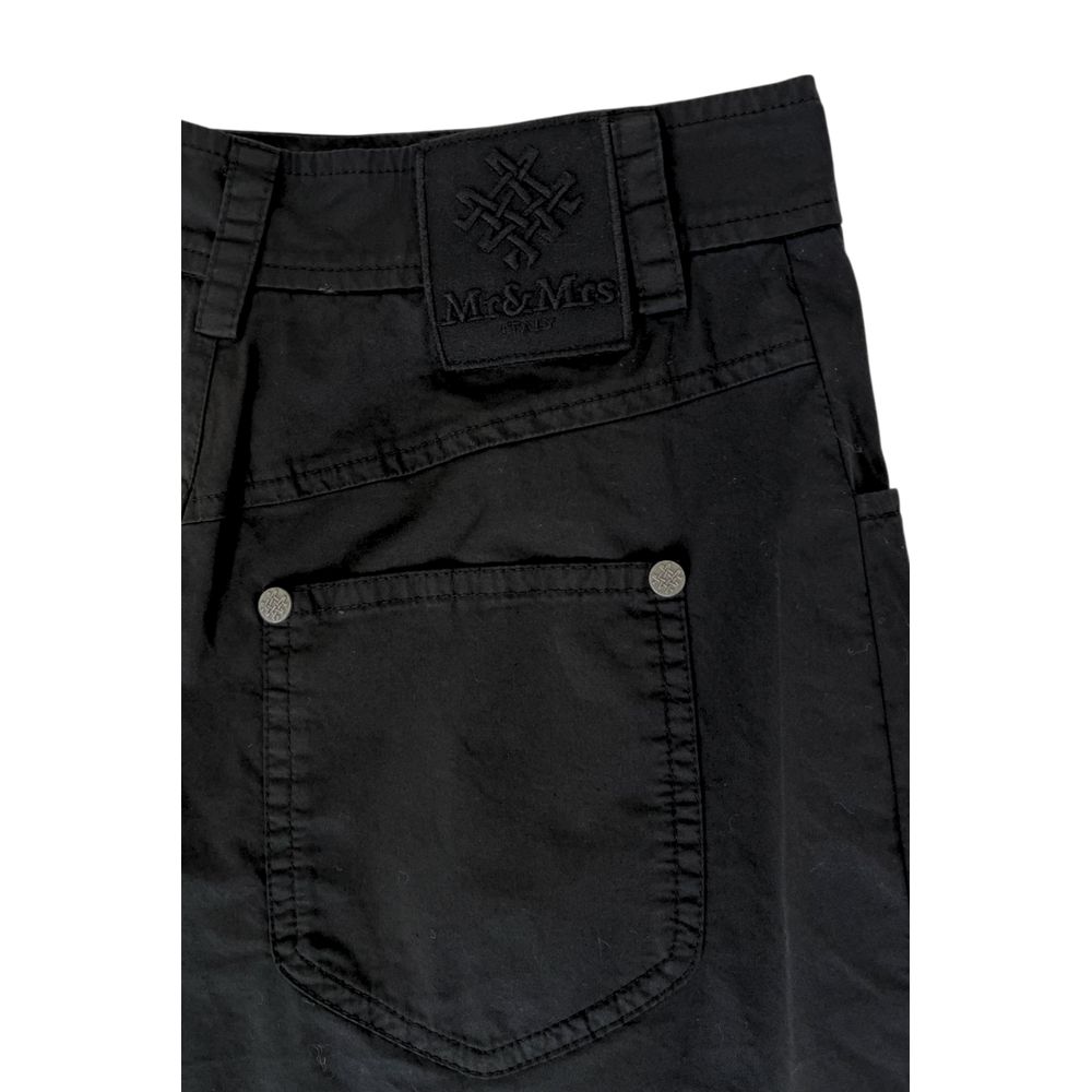 Mr&Mrs Italy Schwarze Baumwoll-Shorts für Damen