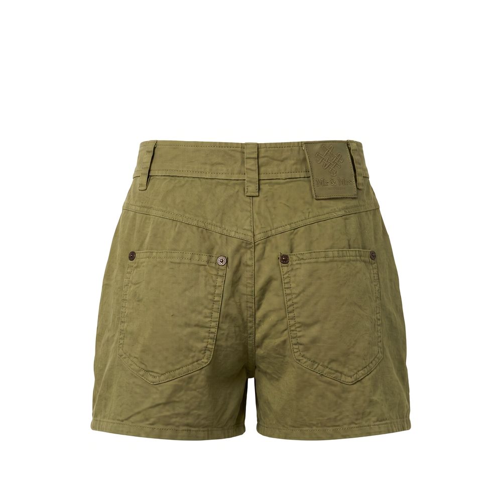 Mr&Mrs Italy Grüne Baumwollshorts für Damen