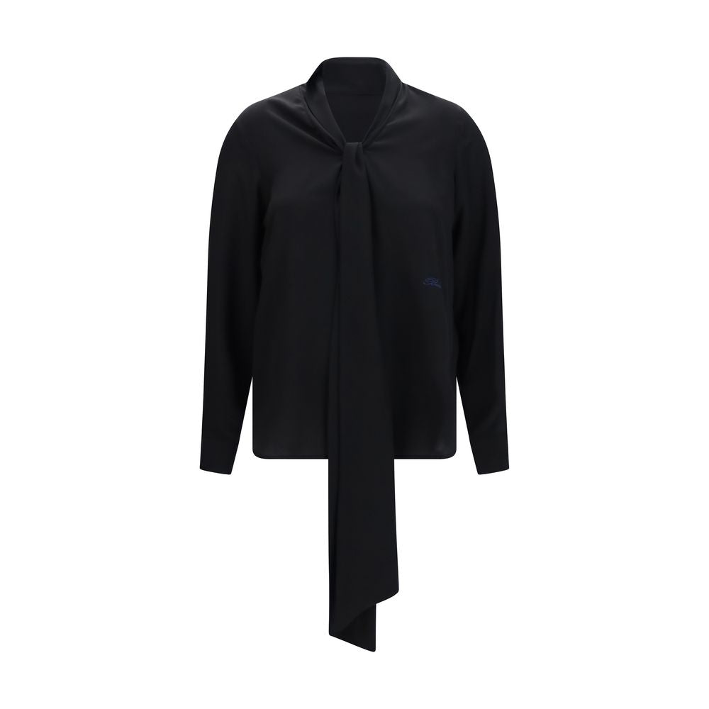 Burberry Schwarze Seidenbluse