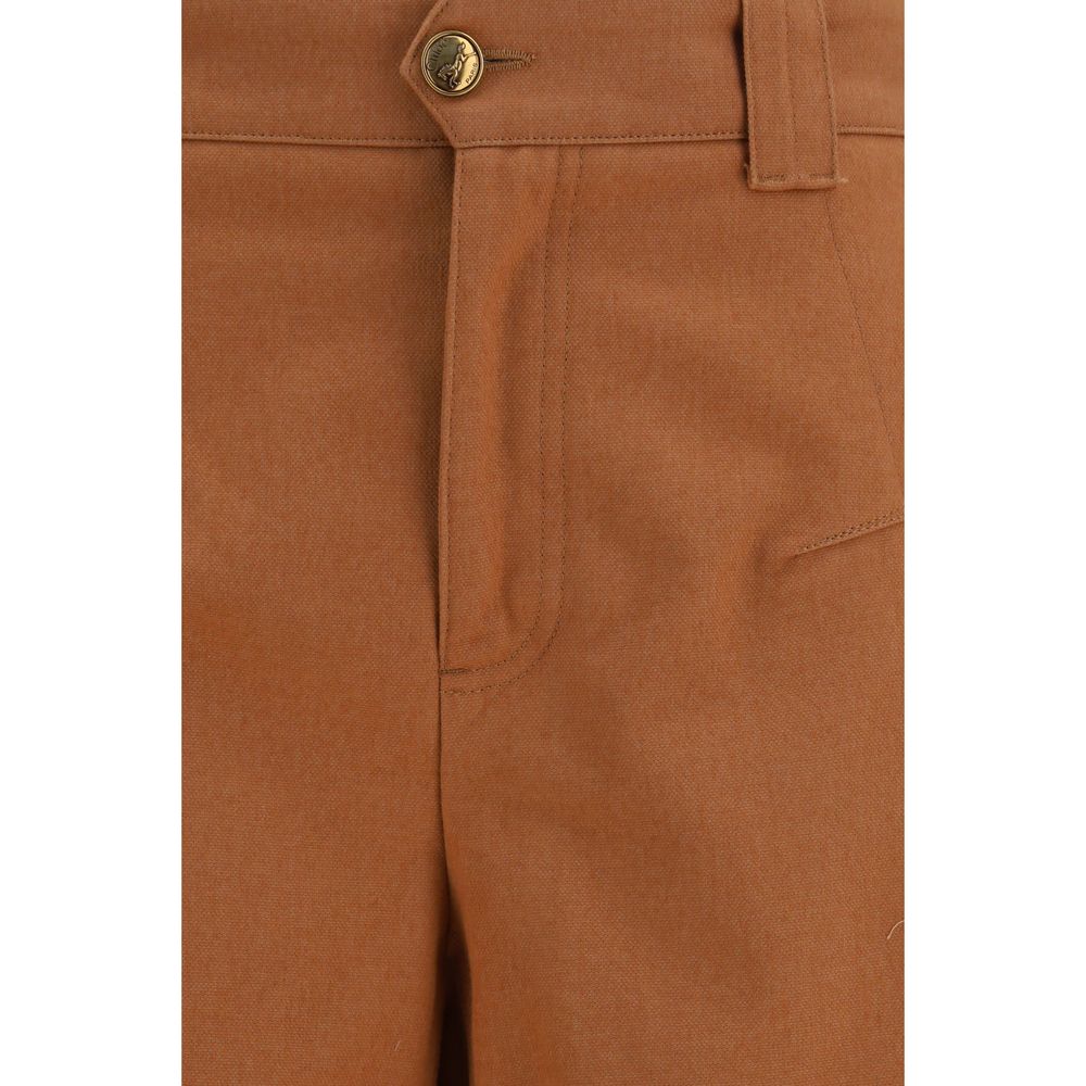 Chloé Orange Baumwollhose für die Freizeit