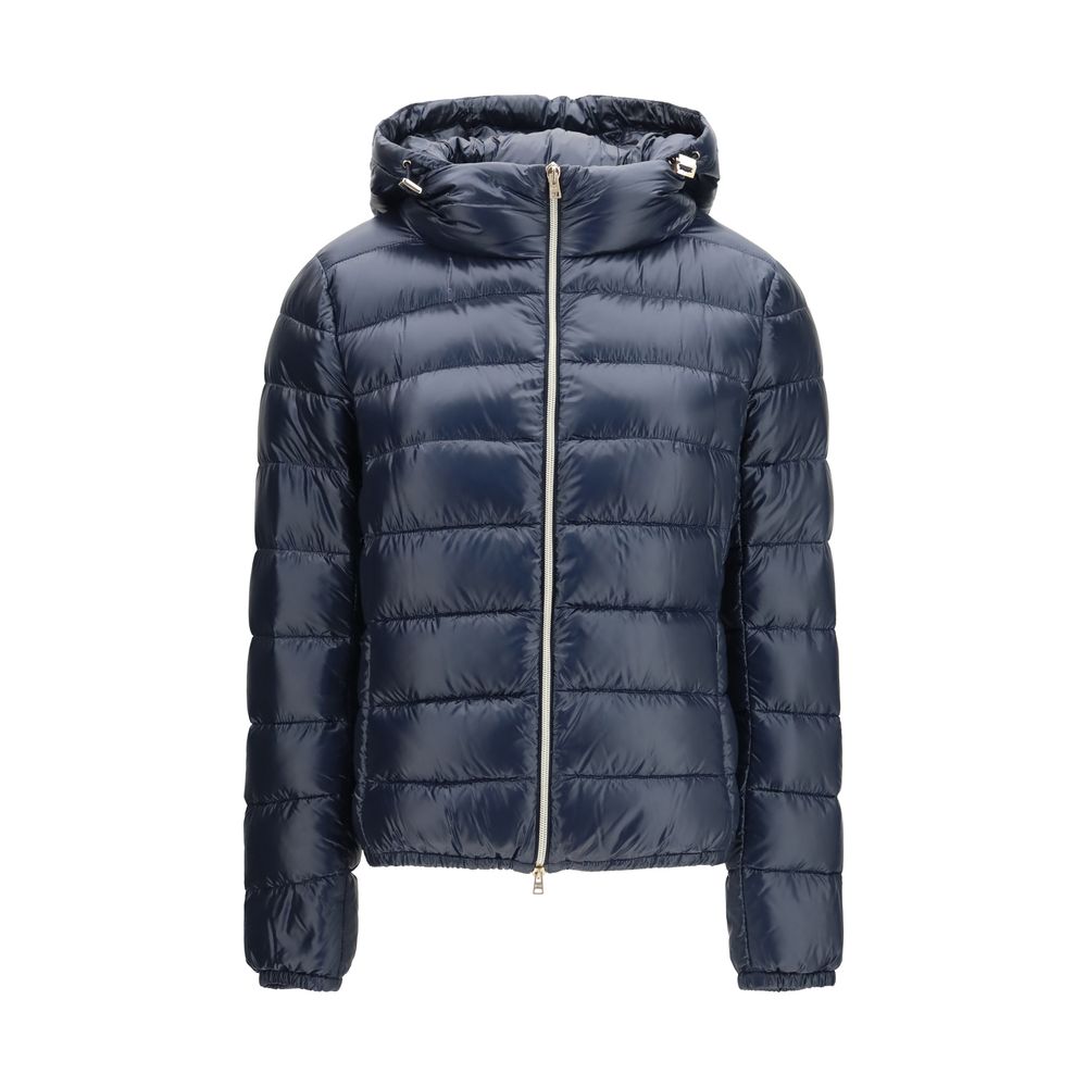 Herno Blaue Polyamid-Jacke in voller Länge