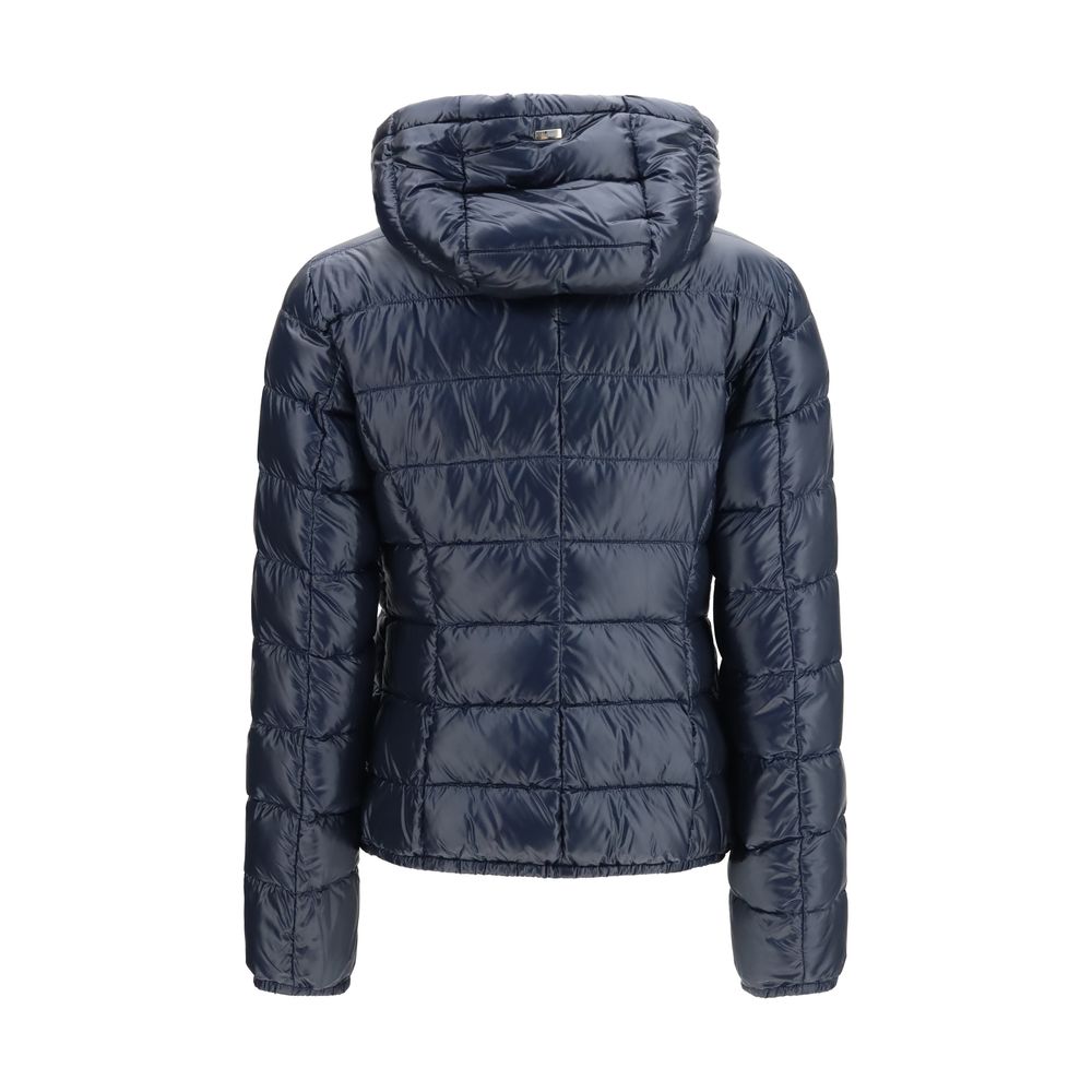 Herno Blaue Polyamid-Jacke in voller Länge