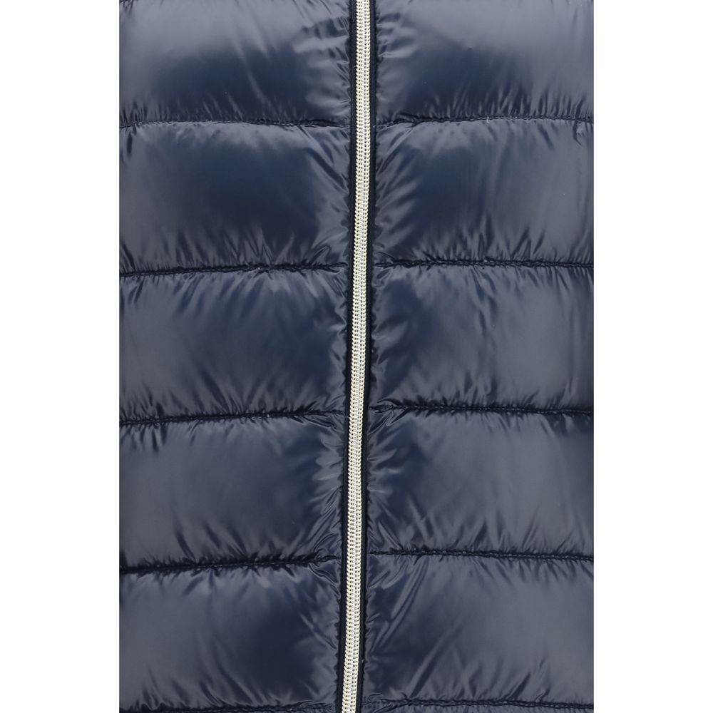 Herno Blaue Polyamid-Jacke in voller Länge