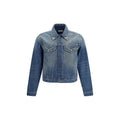 Versace Blaue Jeansjacke aus Baumwolle