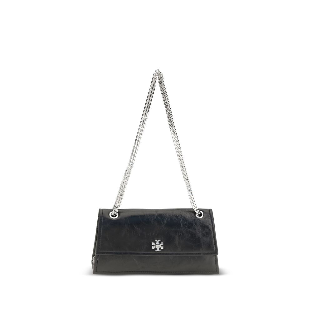 Tory Burch Schwarze Schultertasche aus Wildleder
