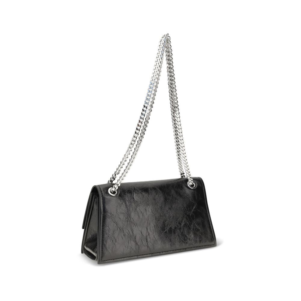 Tory Burch Schwarze Schultertasche aus Wildleder